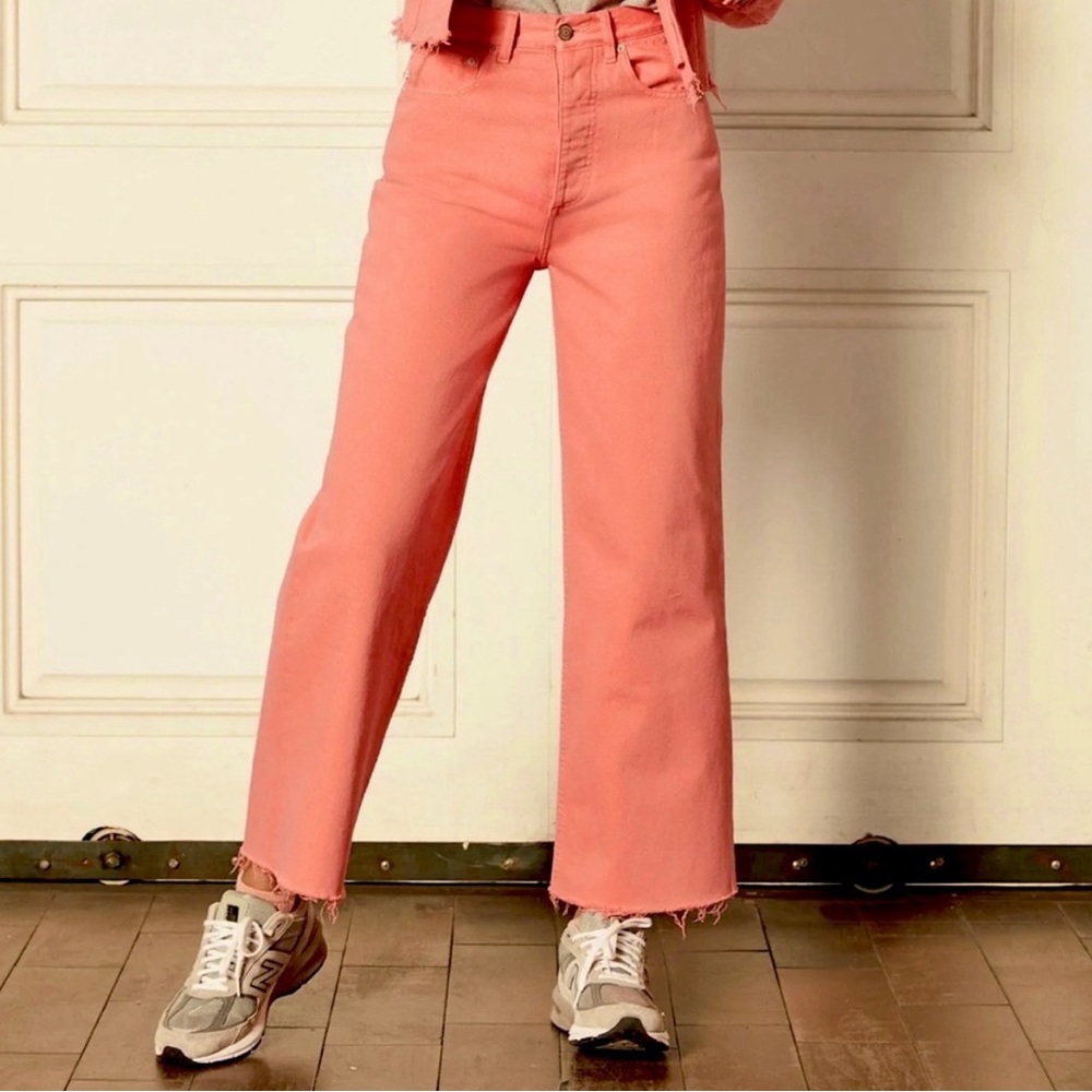 Boyish The Charley Wide Leg Jean Pretty in Pink Size 26 NWT